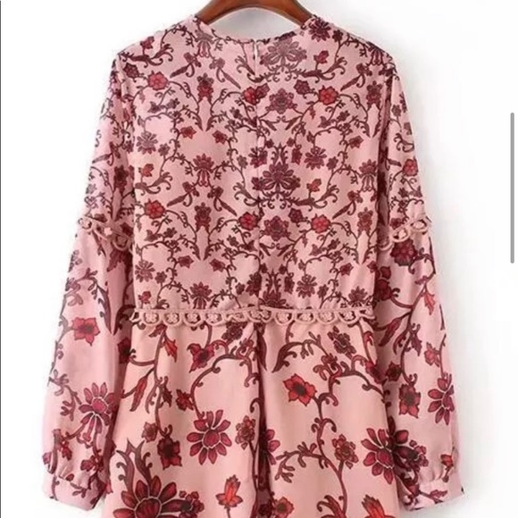 Saffron Burnout Floral Silk Blend Dress - M, NWT - Picture 4 of 14